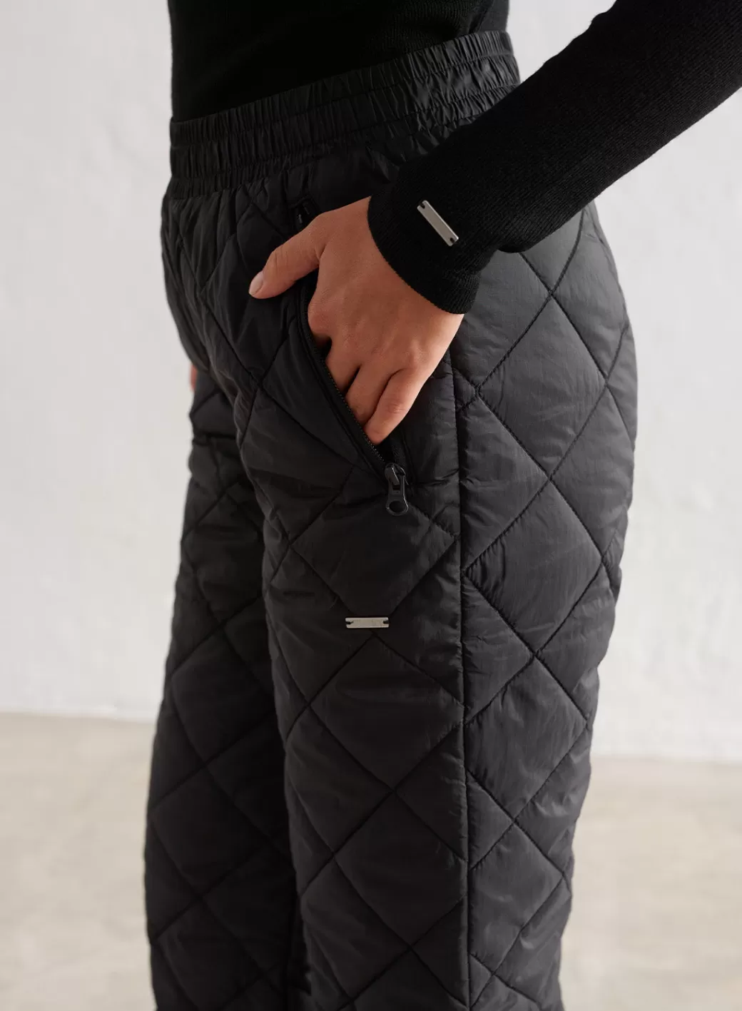 Black Quilted Pants | AIM’N Best