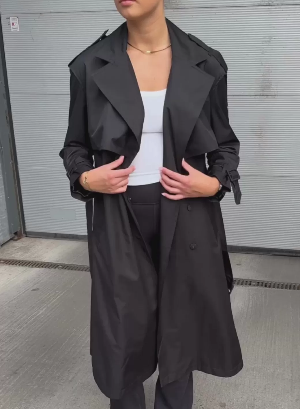 Recycled Tech Trench Coat | AIM’N Clearance