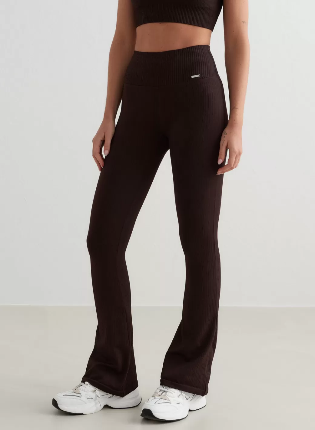 Ribbed Seamless Flare Tights | AIM’N Fashion