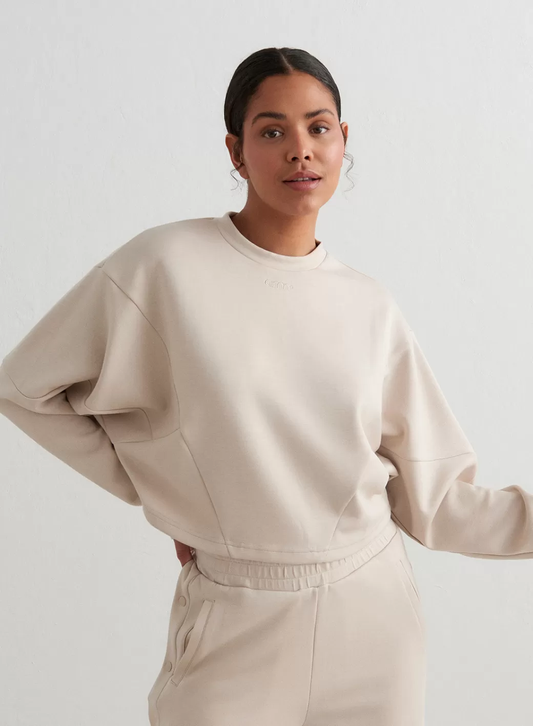 Café Au Lait Comfy Block Sweatshirt | AIM’N Cheap