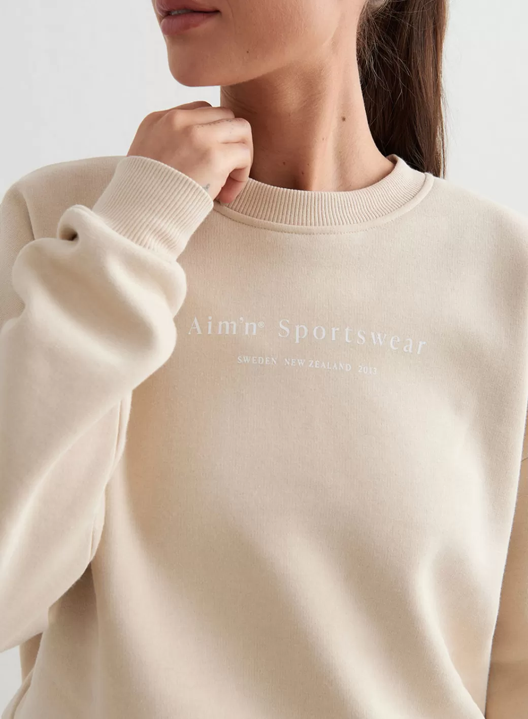 Café Au Lait Serif Sweatshirt | AIM’N Sale