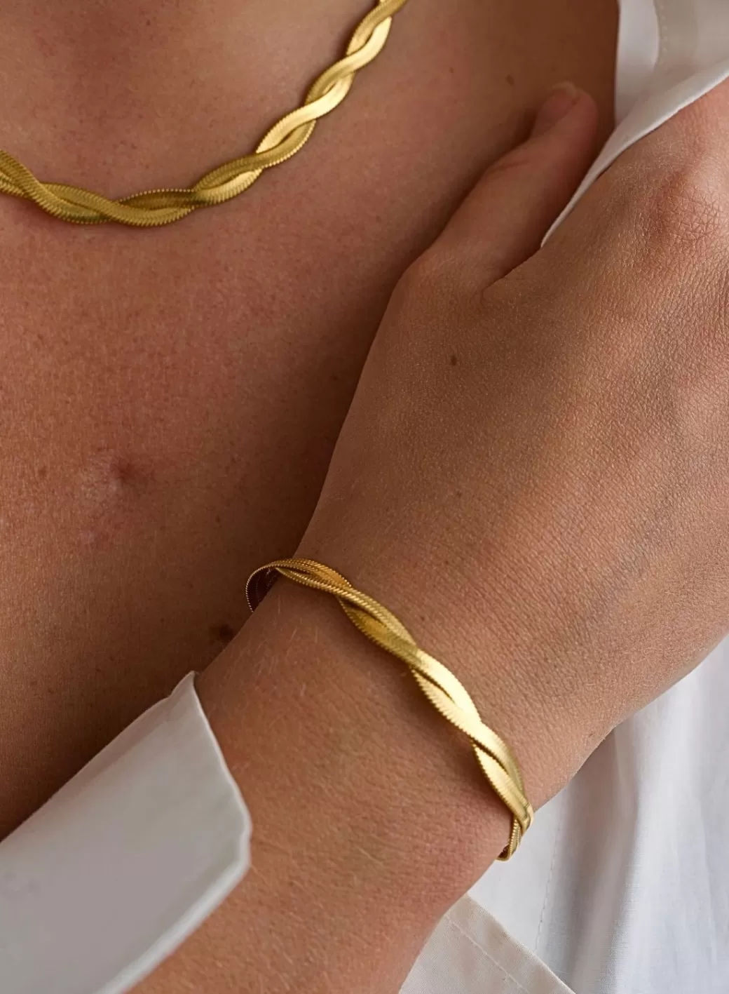 Gold Waterproof Braid Bracelet | AIM’N Cheap