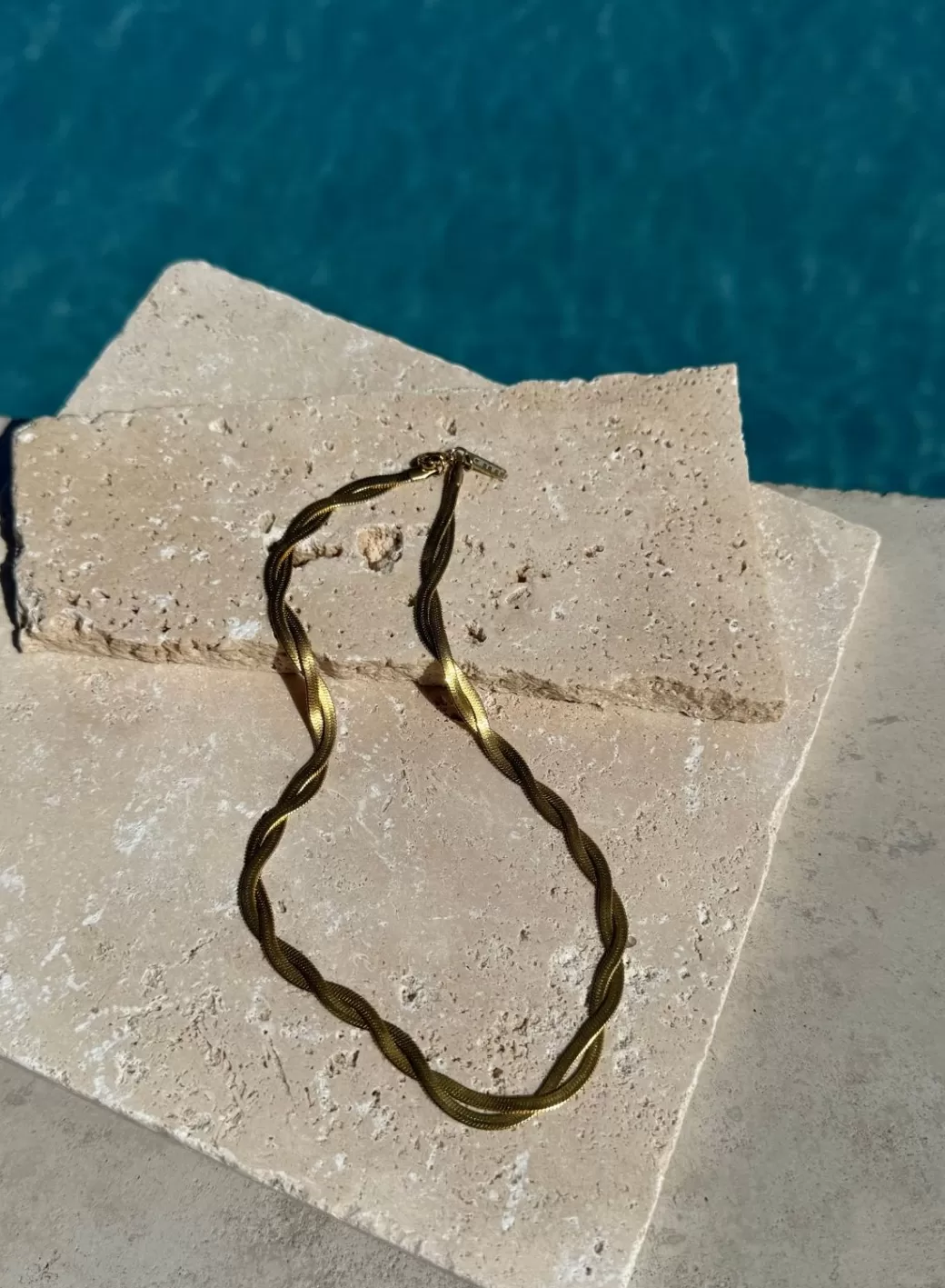 Gold Waterproof Braid Necklace | AIM’N New