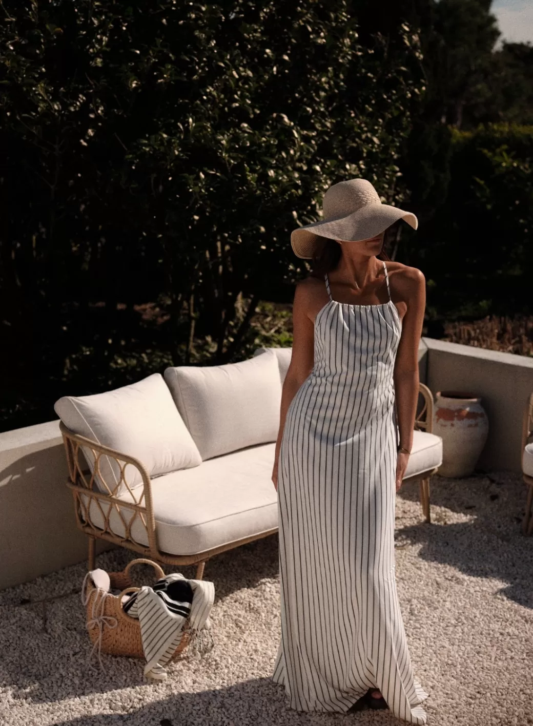 Off-white Flowy Long Dress | AIM’N Clearance