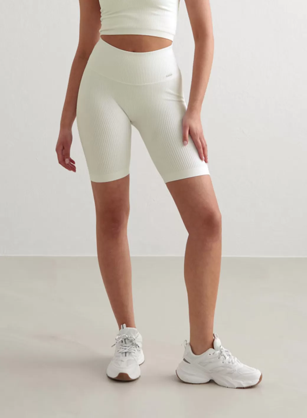 Off-White Ribbed Seamless Biker Shorts | AIM’N Best Sale