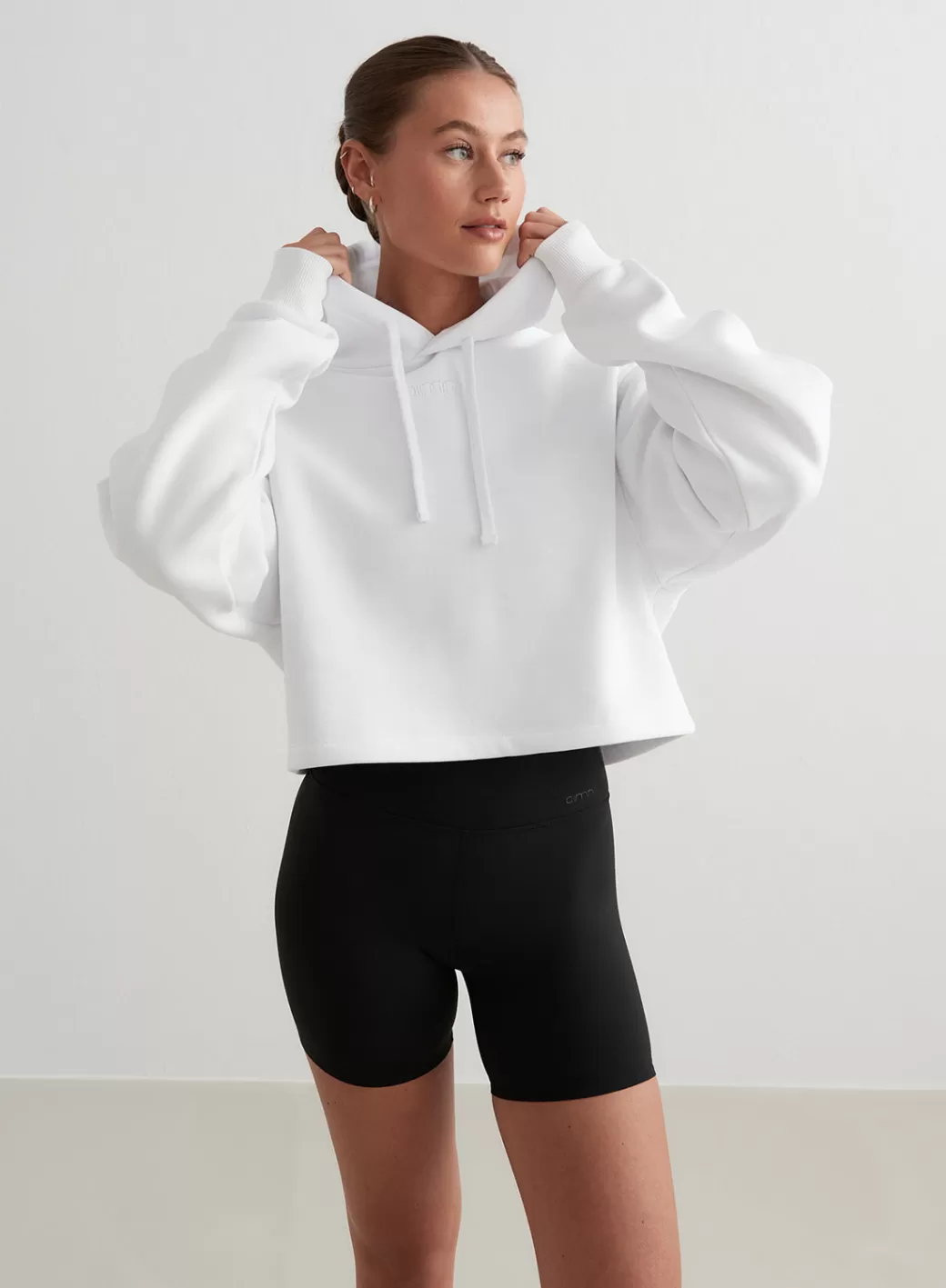 White Cropped Hoodie | AIM’N Best